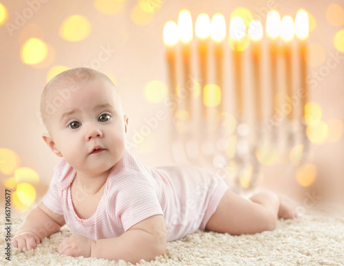 Portrait of adorable baby o...