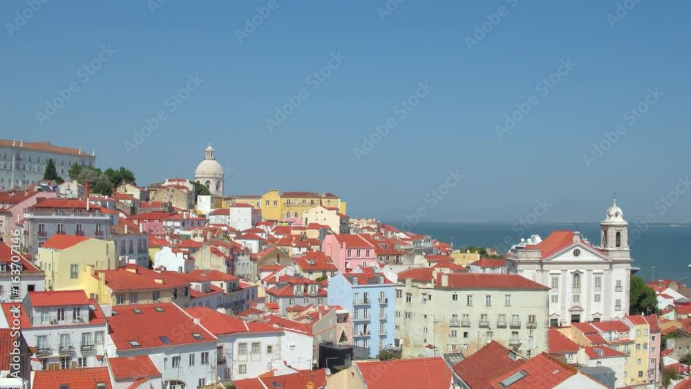 Sightseeing platform on the hill of Alfama Lisbon with a perfect view over the city Sightseeing platform on the hill of Alfama Lisbon with a perfect view over the city