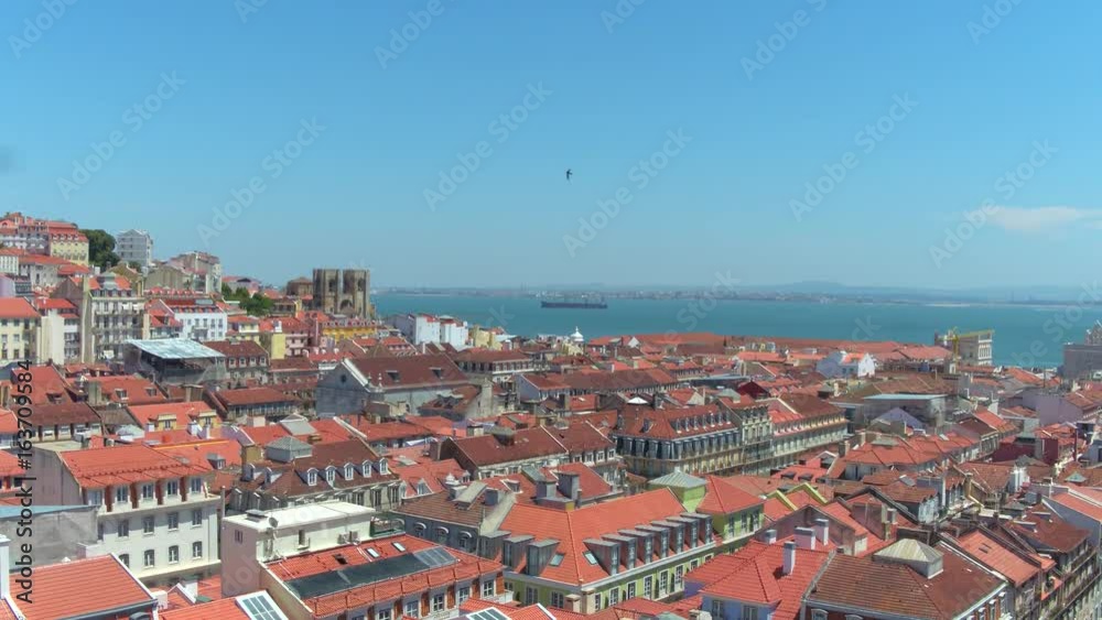 Amazing view over the city of Lisbon on a sunny day Amazing view over the city of Lisbon on a sunny day
