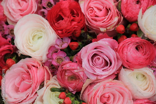 Mixed pink bridal bouquet