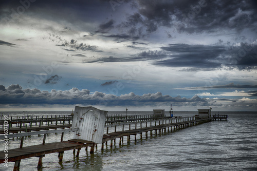 Fishing pier in Port Mansfield TX