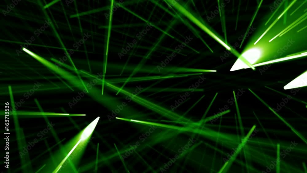 Green Laserbeams Seamless Loop 4k