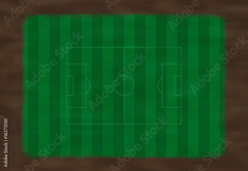 top view of high resolution soccer field 3d © 27mistral