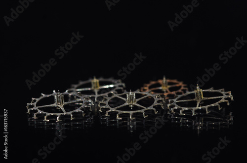 Watch Parts: Five Vintage Metallic Escape Wheel for Cylinder Escapement
