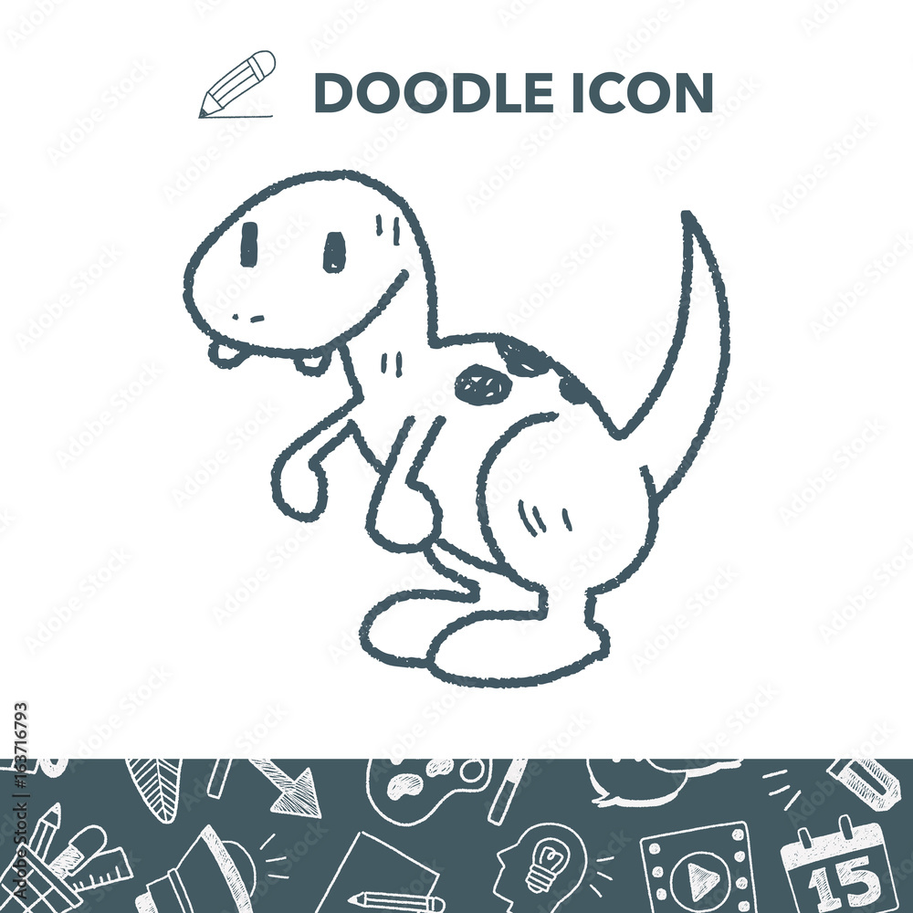 Fototapeta premium dinosaur doodle