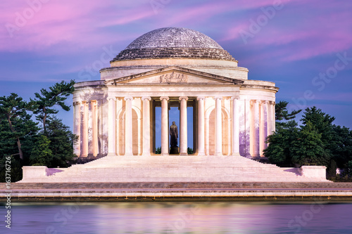 Jefferson Memorial in Washington DC. The Jefferson Memorial is a public building managed by the National Park Service of the United States Department of the Interior photo