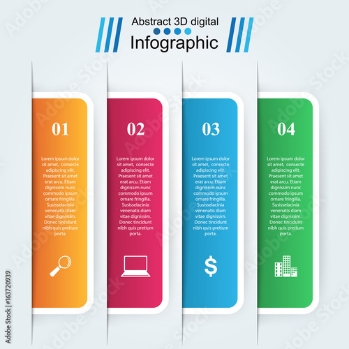 Business Infographics origami style Vector illustration.