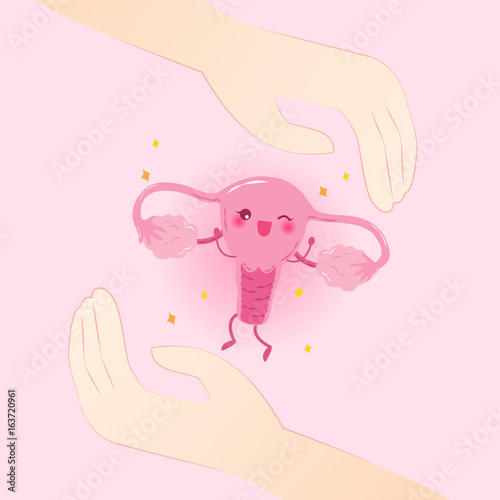 cute cartoon uterus