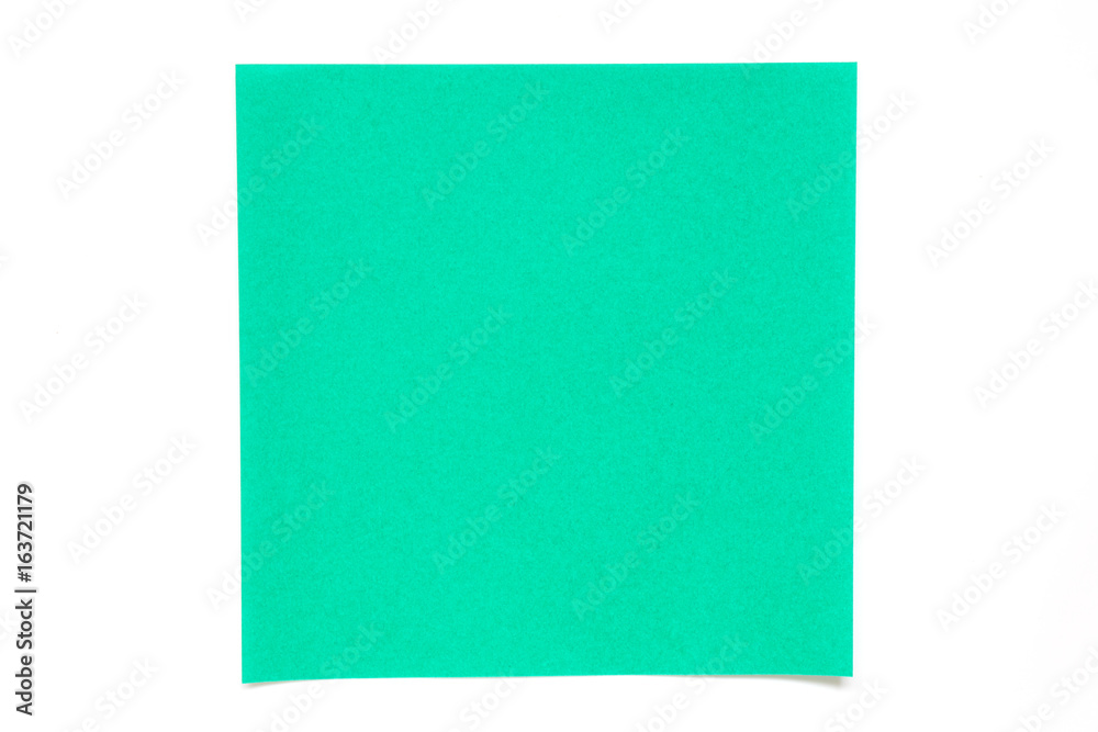 Light blue color paper sheet on white background used for decoration or design element Light blue color paper sheet on white background used for decoration or design element