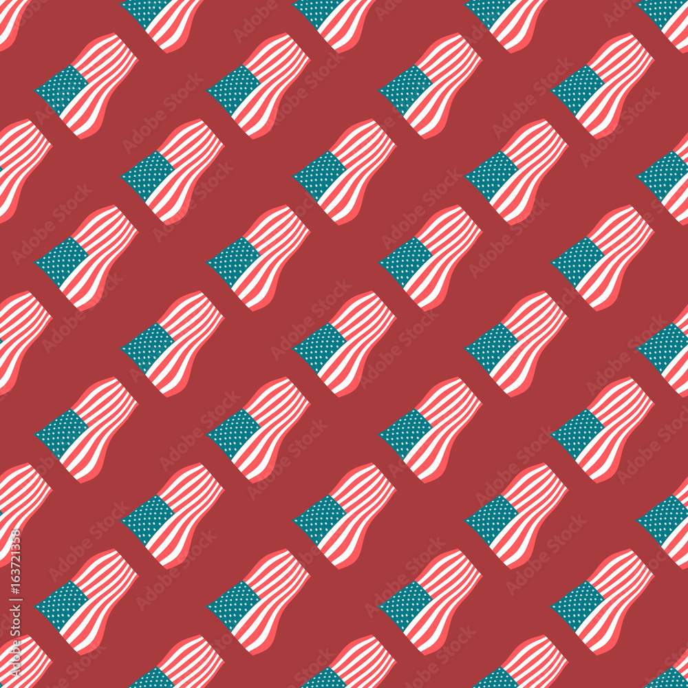American flag seamless pattern