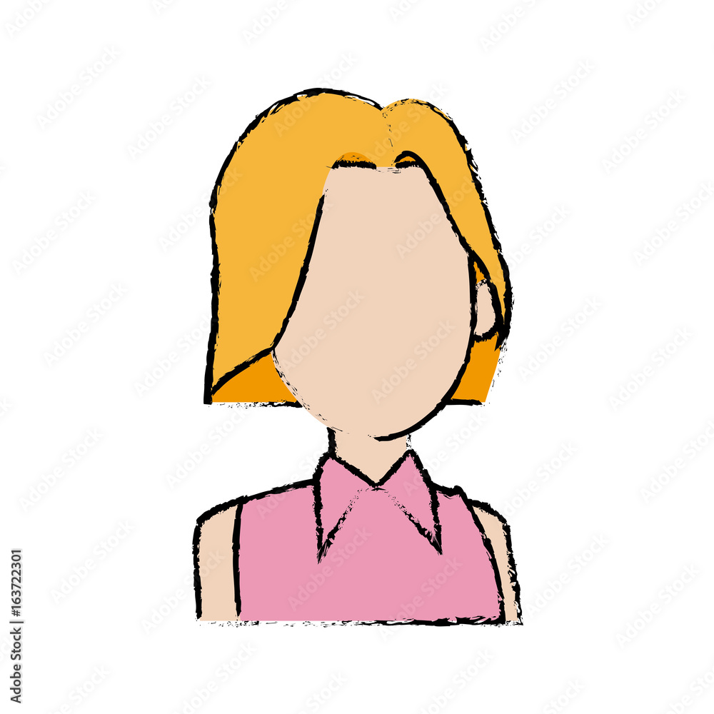 portrait woman female cartoon image portrait woman female cartoon image
