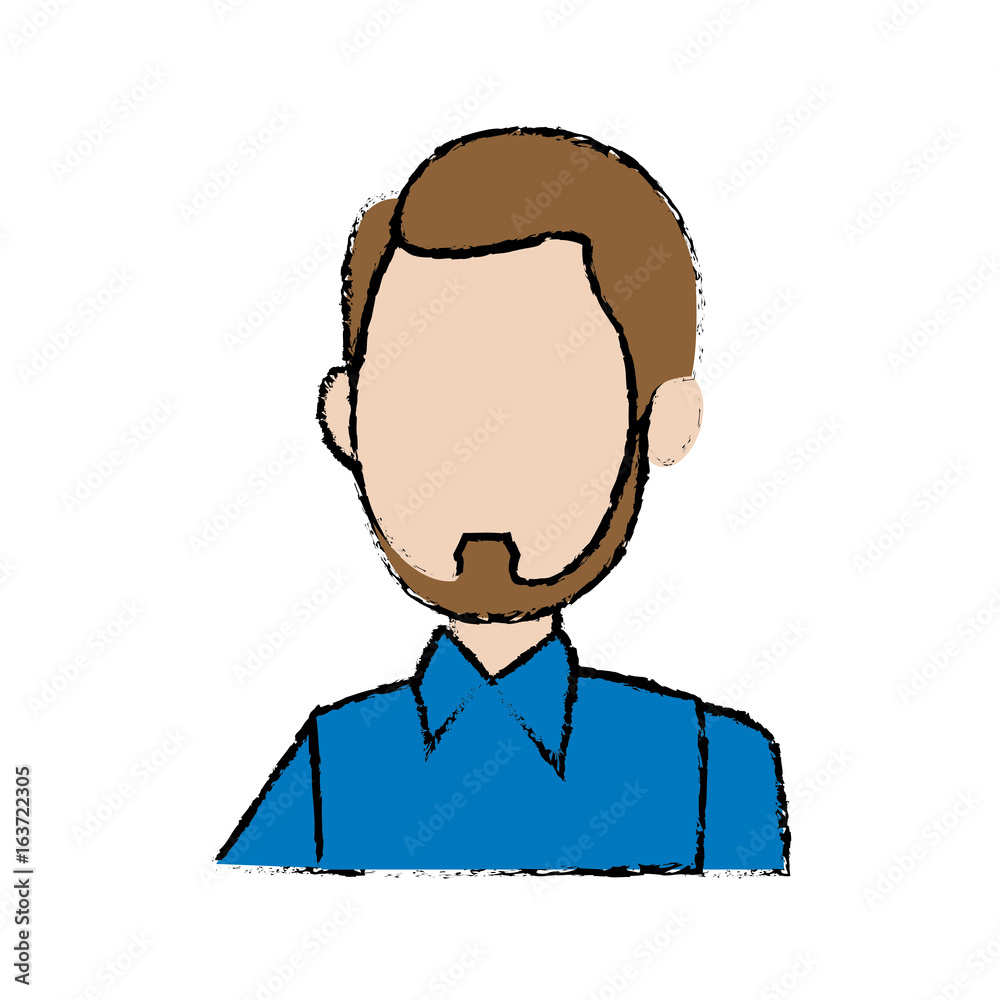 profile man character business employee cartoon