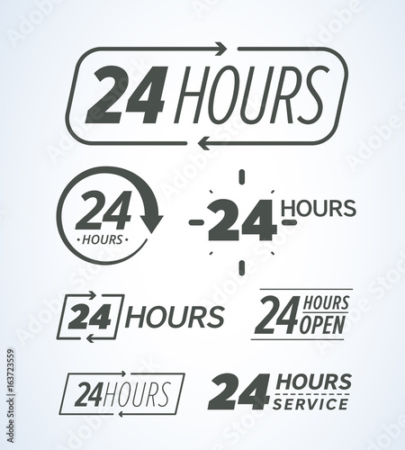 24 hours icons collection