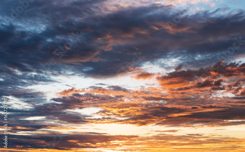 summer sky in sunset, with cloudy