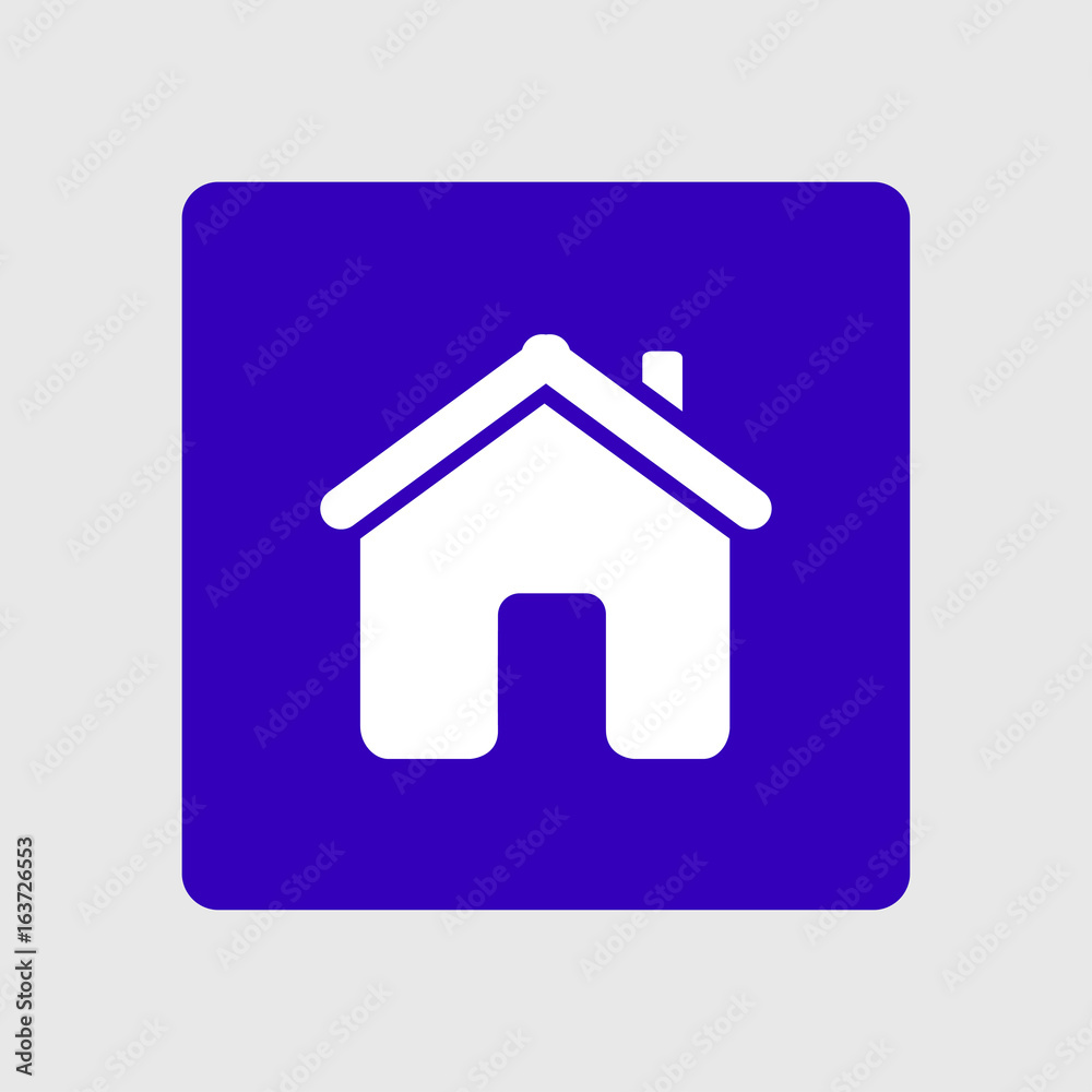 Vector Home Icon in flat design style. Vector Home Icon in flat design style.