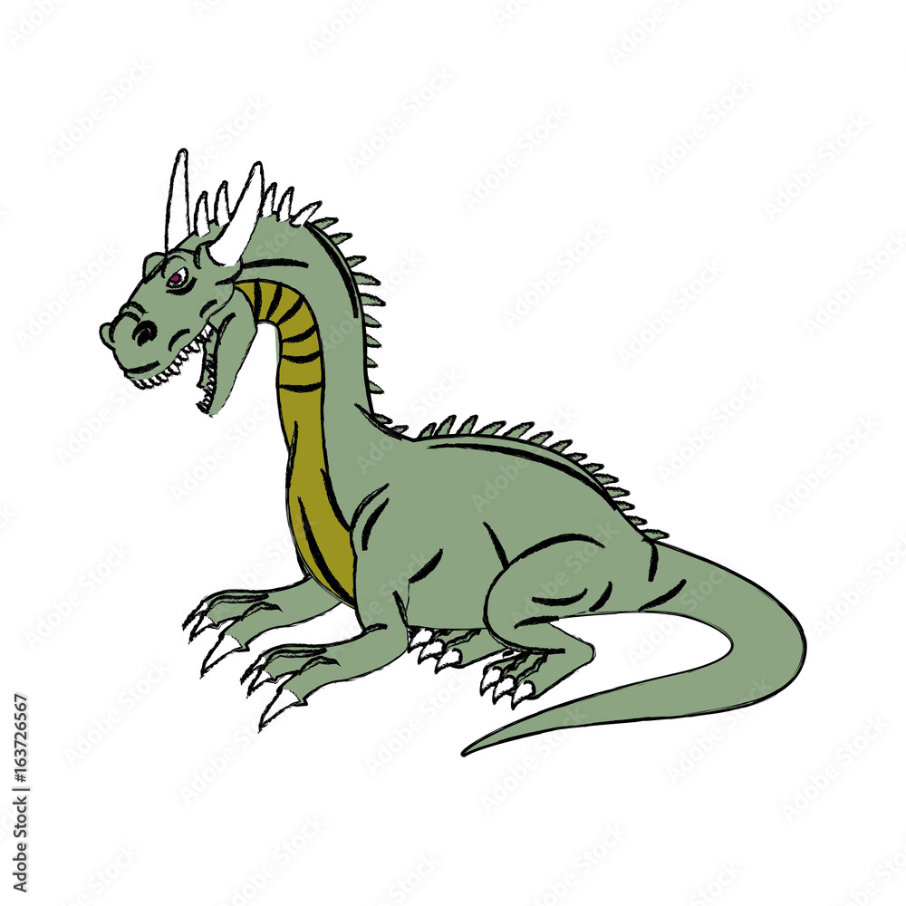 Fototapeta premium character dragon fantasy animal design