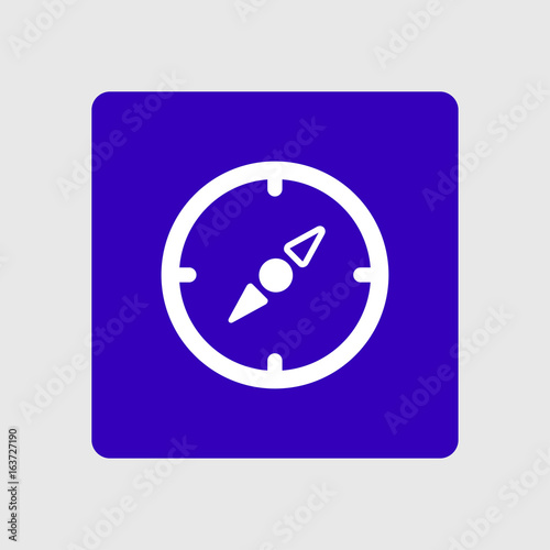 Vector compass icon. Orientation in the locality. Flat design style.