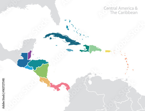 Central America and the Caribbean map
