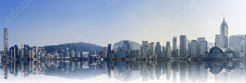 Panorama view of Victoria Harbor : Hong Kong