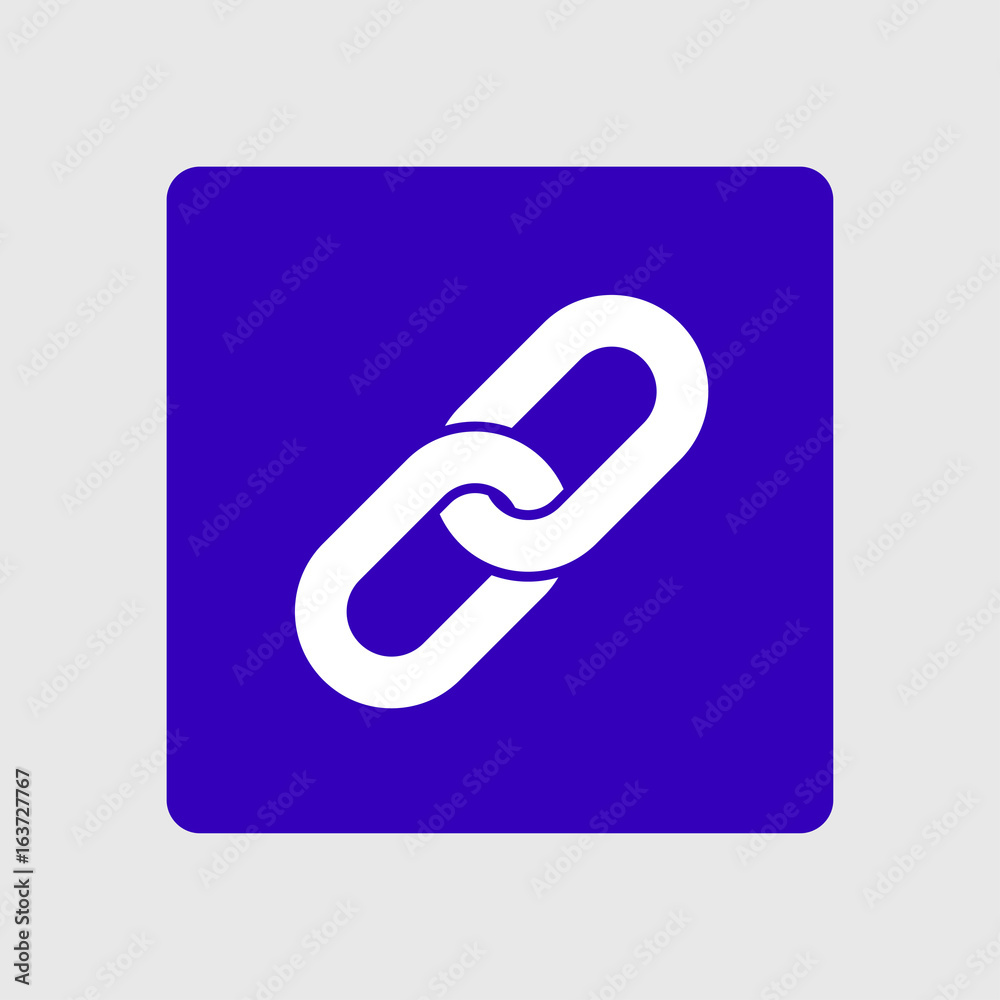 Link single icon.Chain link symbol. Icon link to the source. Link single icon.Chain link symbol. Icon link to the source.