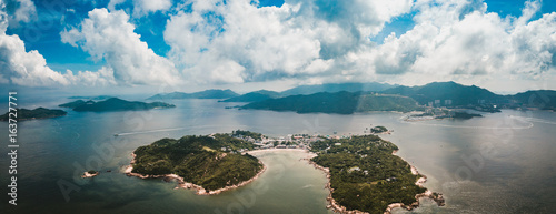 Aerial view of Peng Chau Island, Hong Kong
