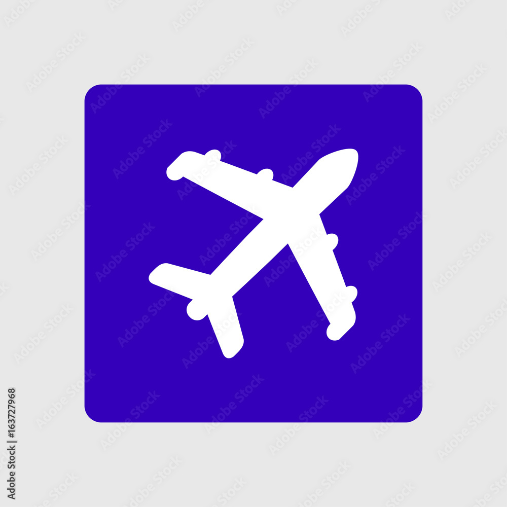 Plane icon. Travel symbol. Airplane plane from the bottom sign.
