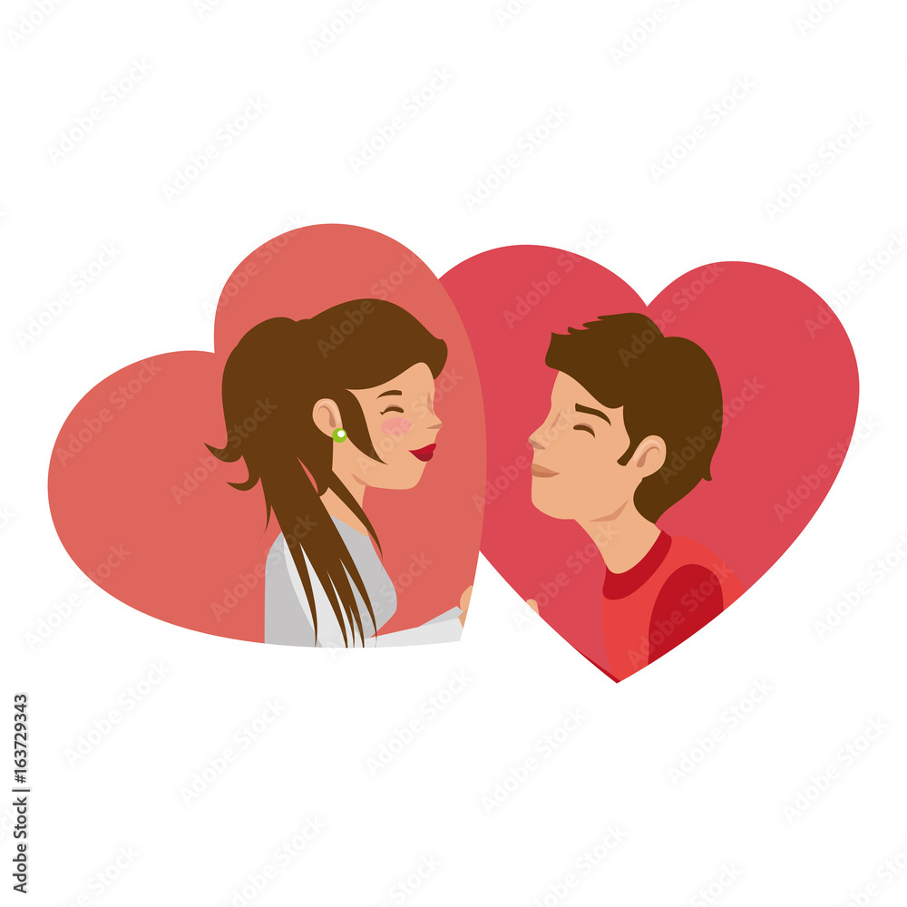 heart with couple in love icon over white background colorful designvector illustration heart with couple in love icon over white background colorful designvector illustration