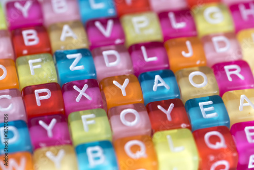 Colorful  alphabet beads