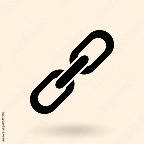 Vector Single Basic Link Icon - Chain with 3 units