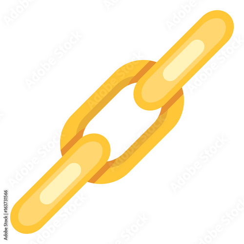 Vector Single Basic Link Icon - Chain with 3 units