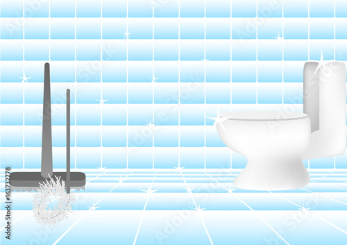 Concept and idea clean toilet in bathroom background. Vector EPS10
