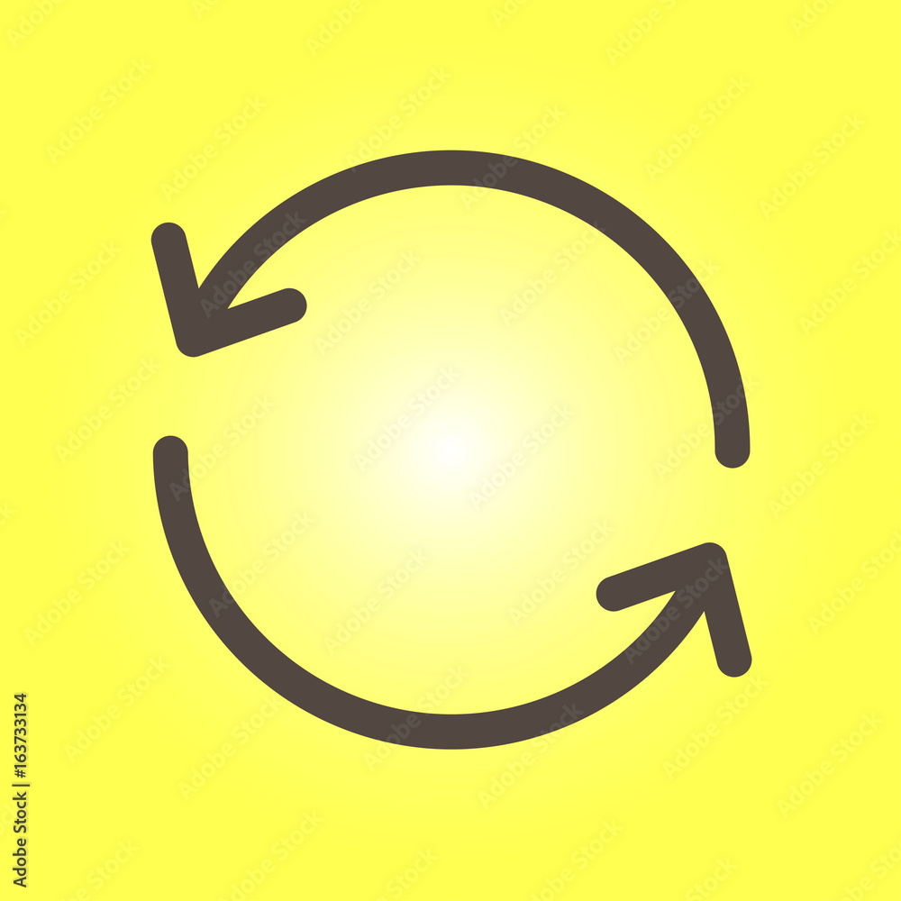 Ciircular arrow sign vector icon. Flat design style. Ciircular arrow sign vector icon. Flat design style.