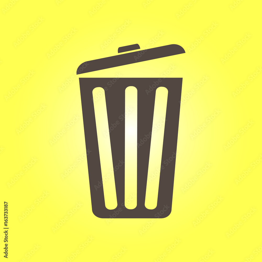 Trash can icon. Delete, Move to Trash, clear the disk space. Vector illustration. Trash can icon. Delete, Move to Trash, clear the disk space. Vector illustration.