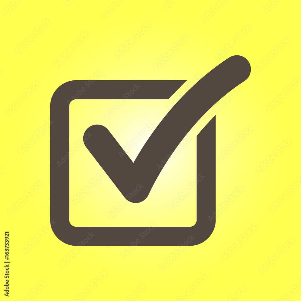 Check list button icon. Check mark in box sign. Check list button icon. Check mark in box sign.