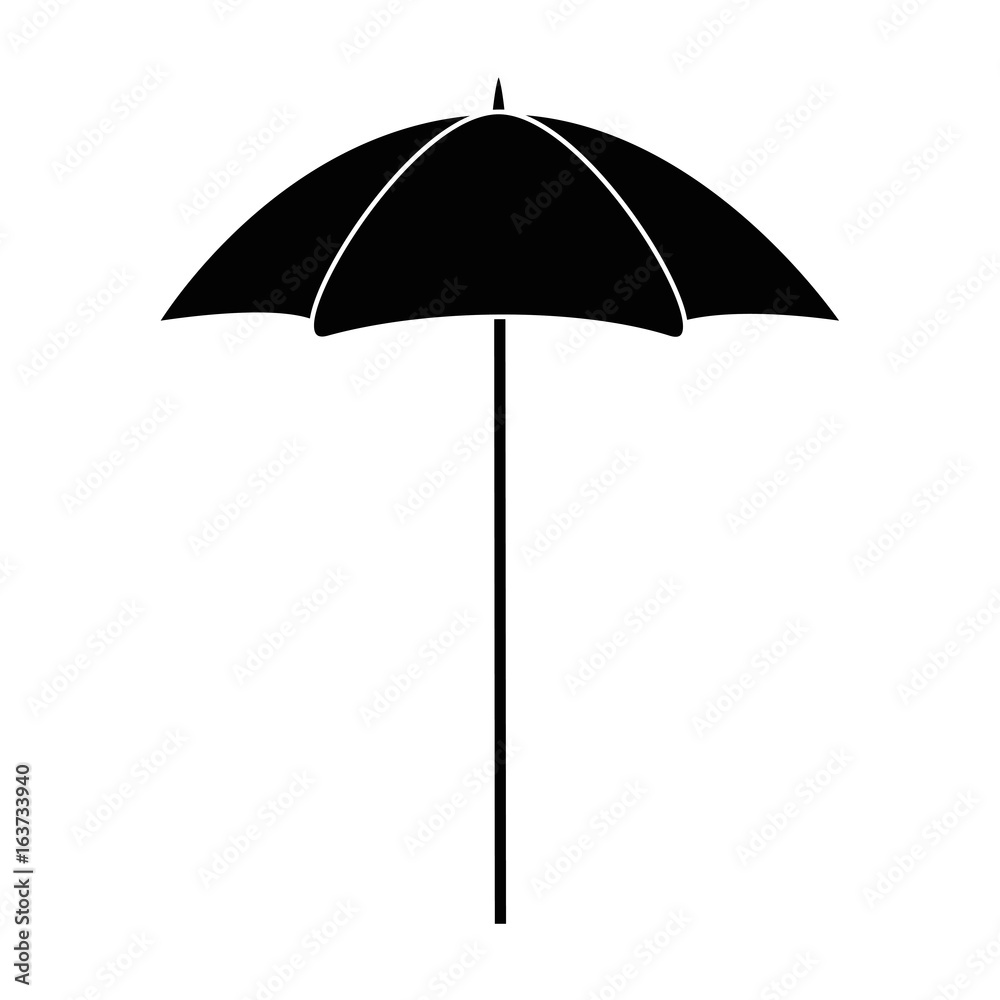 Beach umbrella isolated icon vector illustration graphic design