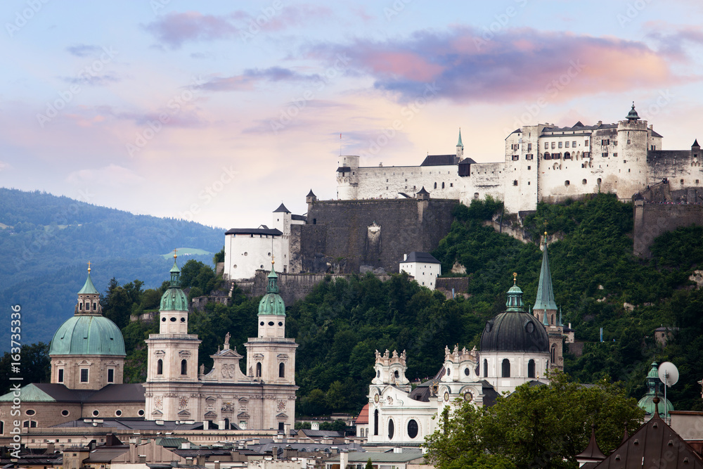 Salzburg old city panorama