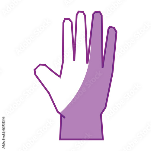 human hand icon over white background vector illustration