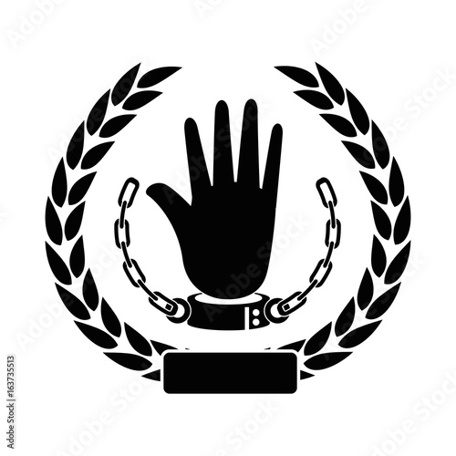 Chain of slavery icon vector illustration graphic design
