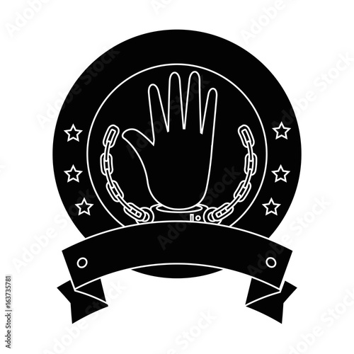 Chain of slavery icon vector illustration graphic design
