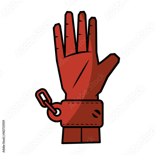 Chain of slavery icon vector illustration graphic design
