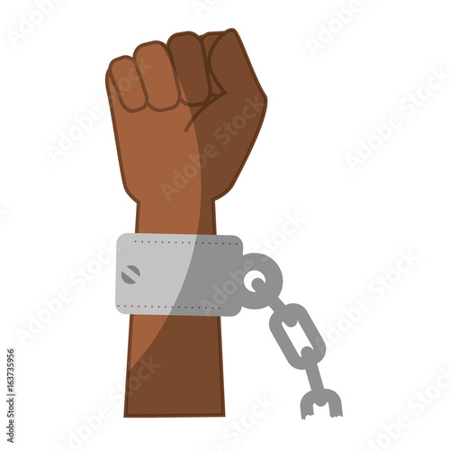 Chain of slavery icon vector illustration graphic design