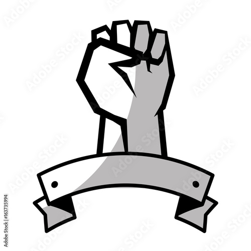 Bild auf Leinwand Clenched hand symbol icon vector illustration graphic design