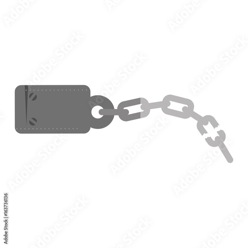Chain of slavery icon vector illustration graphic design