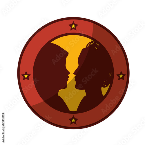 Afro diversity symbol icon vector illustration graphic design