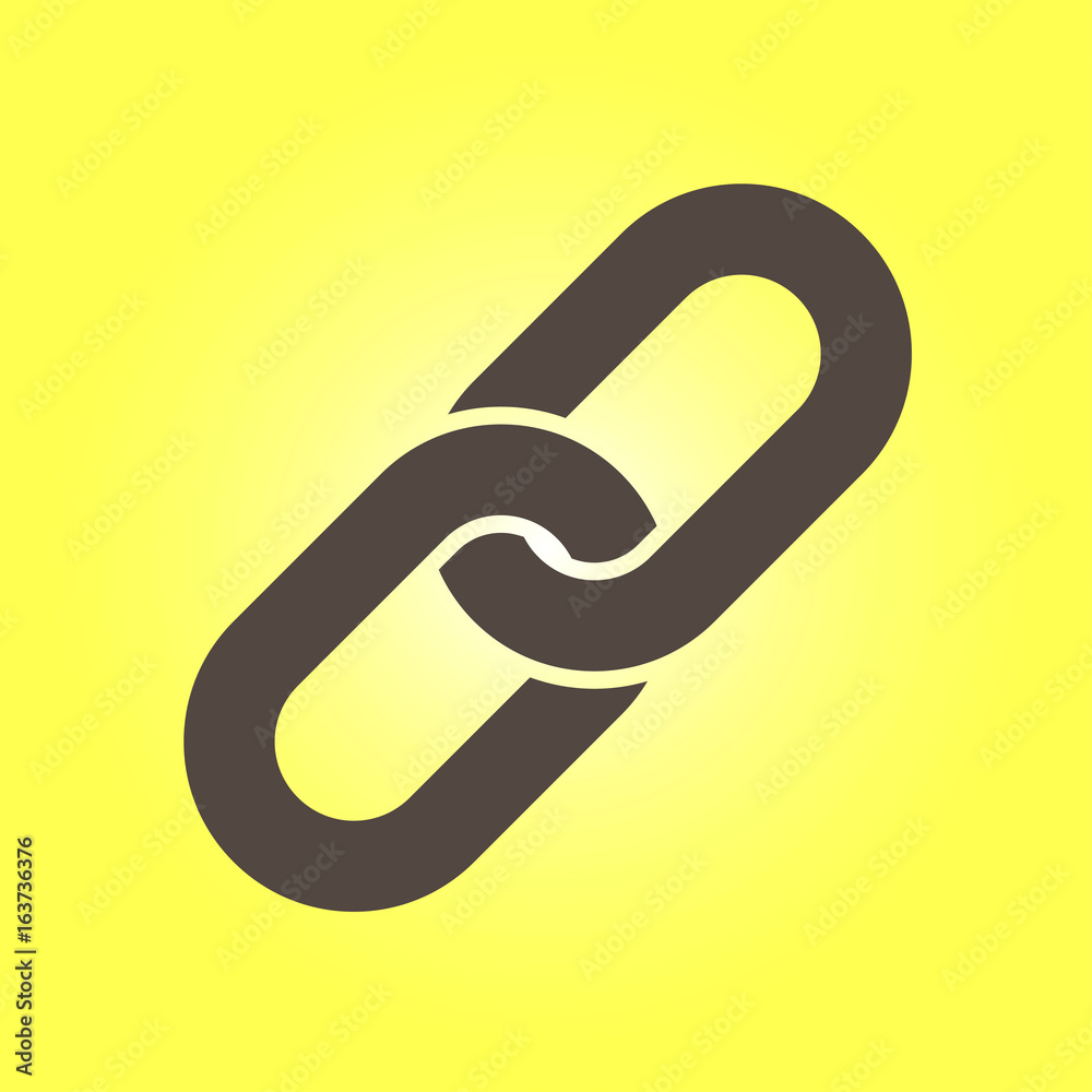 Link single icon.Chain link symbol. Icon link to the source. Link single icon.Chain link symbol. Icon link to the source.
