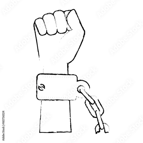 Chain of slavery icon vector illustration graphic design