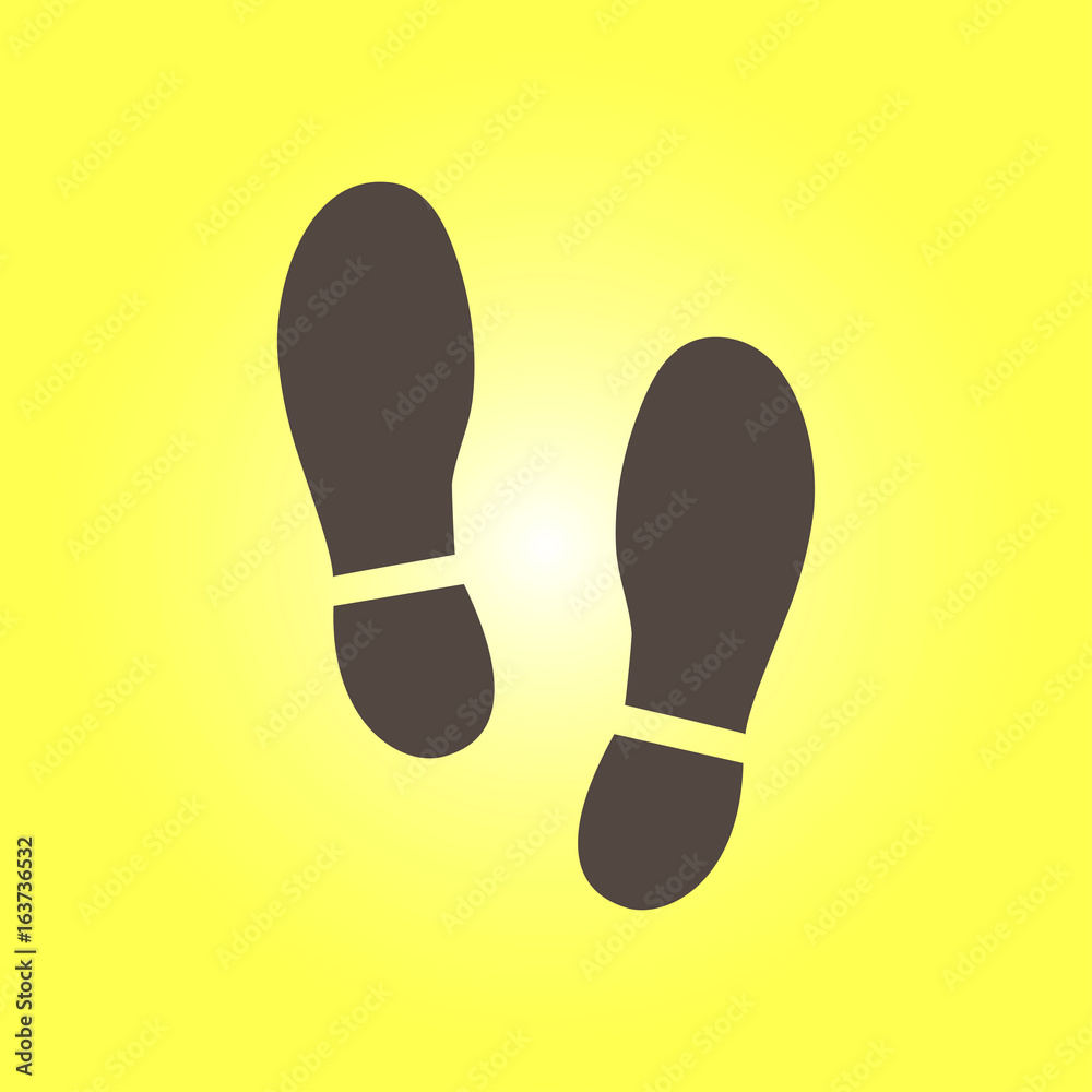 Black Imprint soles shoes icon. Flat design style. Black Imprint soles shoes icon. Flat design style.