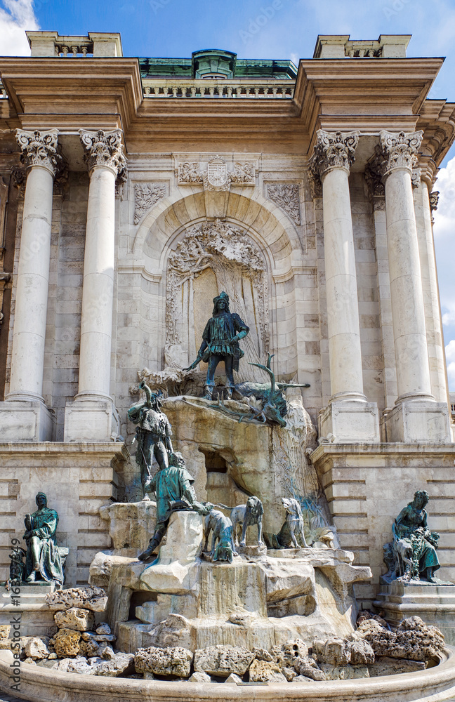 Sculpture on Buda castle, Budapest