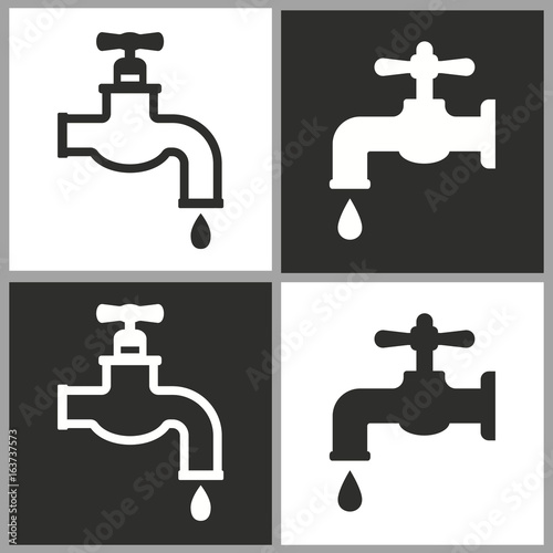 Faucet - vector icon.