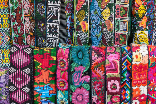 Colorful Mayan belts in Guatemala